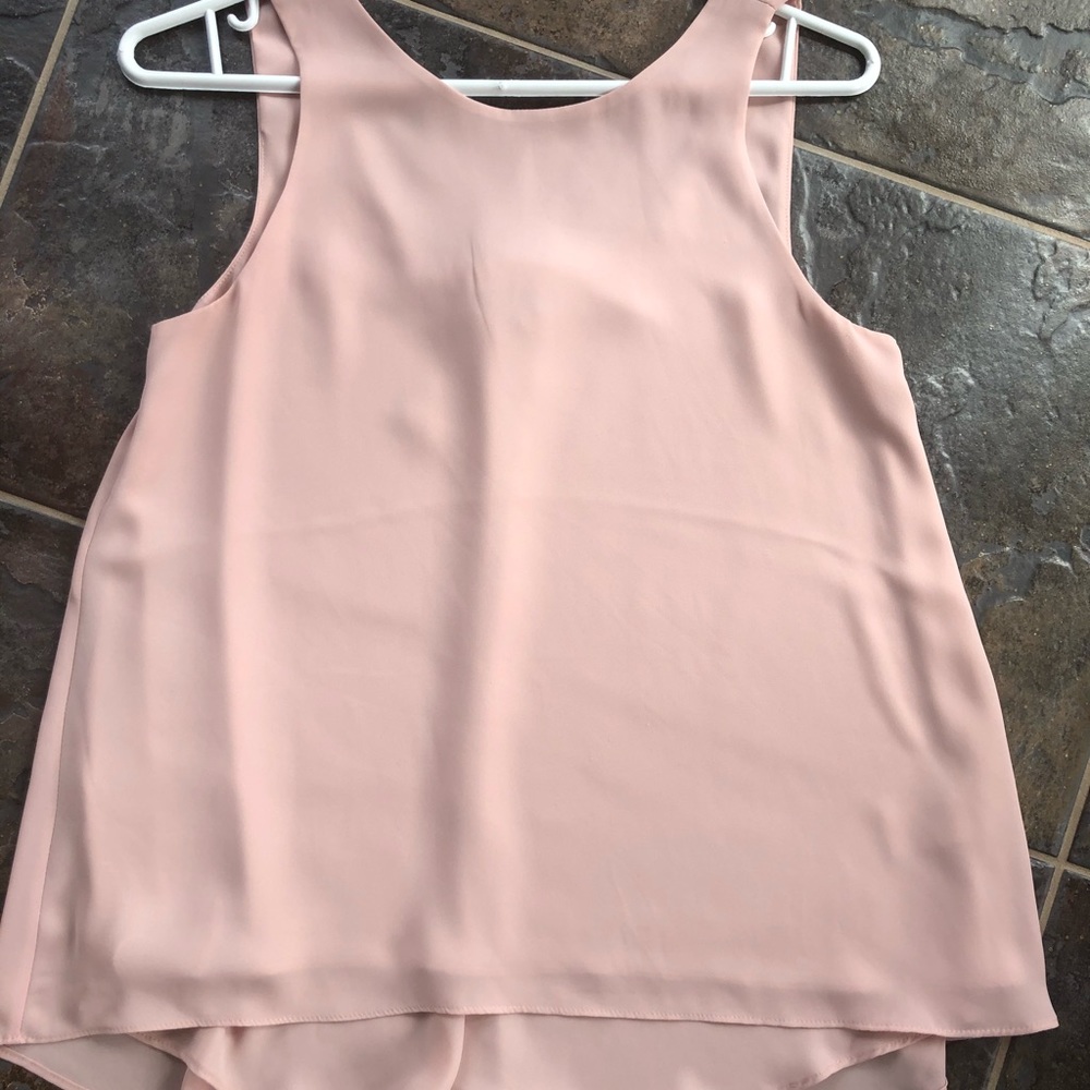 RW & Co. Blush Pink Blouse with bow detail - XS